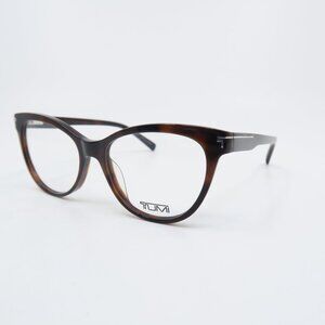 Tumi VTU012 0722 52mm Havana (Brown Tortoise) Cat Eye New Women's Eyeglasses.